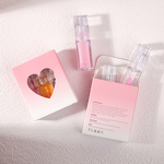 Lip Gloss Set Manufacturer - LOGO New Heart-Shaped Transparent Square Tube 3-Pack Temperature-Sensitive