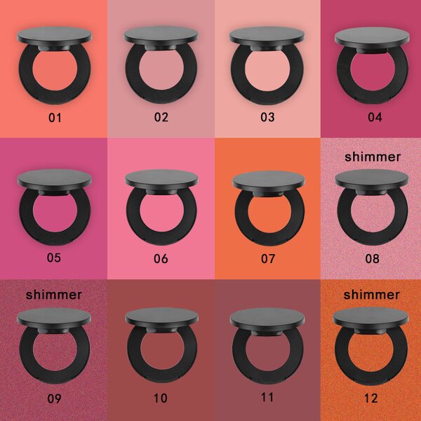 Blush Compact Manufacturer - Custom Logo Private Label Cheek Single Vegan Long Lasting High Pigment Pressed Powder