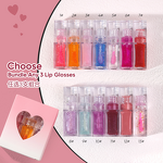 Lip Gloss Set Manufacturer - LOGO New Heart-Shaped Transparent Square Tube 3-Pack Temperature-Sensitive
