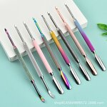 Callus Remover Manufacturer - Cross-border Source 9-Inch Double-Headed Stainless Steel Push Tool for Nail Art