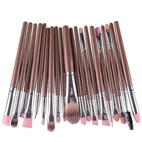 Makeup Brush Set Manufacturer - 20pcs Private Label Pincel De Maquiagem White/Rose Gold Professional Women Kit