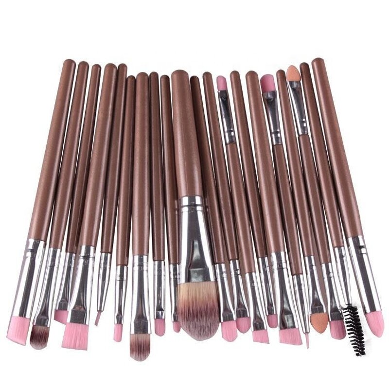 Makeup Brush Set Manufacturer - 20pcs Private Label Pincel De Maquiagem White/Rose Gold Professional Women Kit