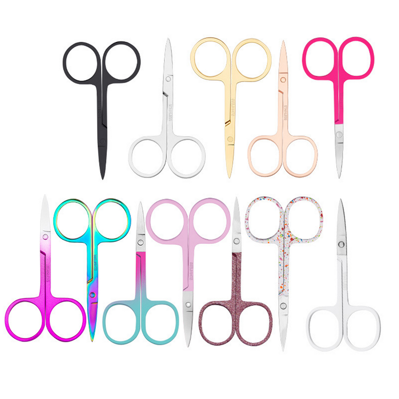 Eyebrow Scissors Manufacturer - Private Label OEM Stainless Steel Mini for Eyebrow Eyelash Face Hair Nail