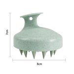 Shampoo Brush Manufacturer - Private Logo Wheat Straw Hair Brush with Soft Silicone Scalp Massager Scalp Care