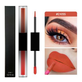 Liquid Lipgloss Manufacturer - Private Label 2 in 1 with Eyeshadow Matte Waterproof Cosmetic