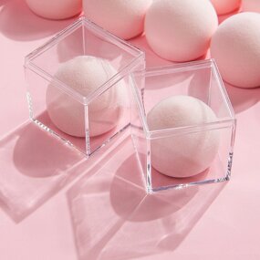 Makeup Sponge Manufacturer - Free Sample Light Pink Super Soft Candy MINI Mochi Laxte Free Biodegradable