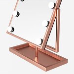 Makeup Mirror Manufacturer - OEM Handheld LED Light Wholesale Low MOQ Custom LOGO Plastic Travel Portable