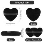 Powder Puff Manufacturer - Private Label Cosmetic Puff Dry Wet Use Heart Shape Unique Small Pink