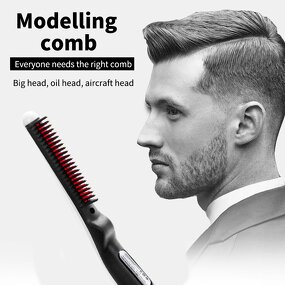 Hair Comb Brush Manufacturer - Multifunctional Quick Beard Straightener Curling Styler for Men