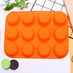 Silicone Cake Mold Manufacturer - 12-Hole Round Food Grade Muffin Cup DIY Baking Tray Tool