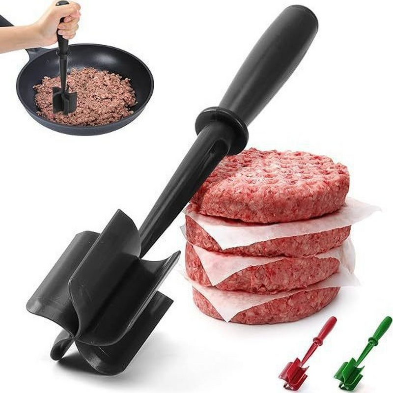 Meat Potato Masher Manufacturer - Farberware Heat Resistant Nylon Safe for Non-Stick Cookware Aqua Sky