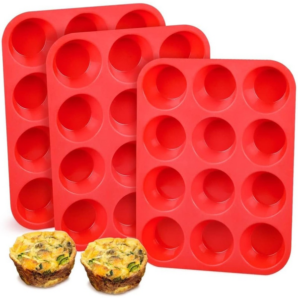 Silicone Cake Mold Manufacturer - 12-Hole Round Food Grade Muffin Cup DIY Baking Tray Tool