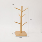 Mug Rack Manufacturer - Bamboo Wood Tree-Shaped Desktop Coffee Mug Storage Kitchen Living Room Organizer