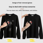 Pet Hair Removal Gloves Manufacturer - 2pcs Dual-Sided Eco-Friendly Plastic Sticky Scraping Tool