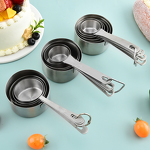 Measuring Spoons Cups Set Manufacturer - 430 Stainless Steel 6-Piece Kitchen Baking Tools with Scale