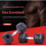 Fixed Dumbbell Manufacturer - Hexagonal Cast Iron Rubber Coated Men Gym Fitness Push-ups Household Dumbbell