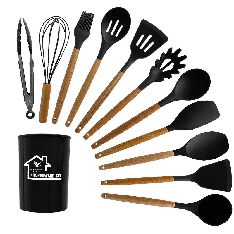 Silicone Spatula Soup Spoon Set Manufacturer - 12-Piece Non-Stick Pan High Temperature Resistant Kitchenware