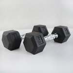Fixed Dumbbell Manufacturer - Hexagonal Cast Iron Rubber Coated Men Gym Fitness Push-ups Household Dumbbell