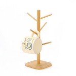 Mug Rack Manufacturer - Bamboo Wood Tree-Shaped Desktop Coffee Mug Storage Kitchen Living Room Organizer