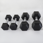 Fixed Dumbbell Manufacturer - Hexagonal Cast Iron Rubber Coated Men Gym Fitness Push-ups Household Dumbbell