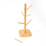 Mug Rack Manufacturer - Bamboo Wood Tree-Shaped Desktop Coffee Mug Storage Kitchen Living Room Organizer