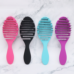 Scalp Massage Comb Manufacturer - Plastic Ribs Hollow-out Fluffy Wet/Dry Dual-use High Crown Hairstyle Tool