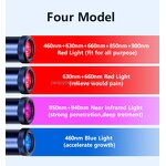 Red Light Therapy Pen Manufacturer - 2024 OEM Near Infrared 5 Wavelengths 460nm-940nm Aluminum Torch