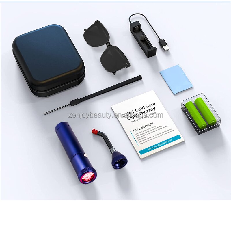 Infrared Light Therapy Wand Manufacturer - 2024 2-in-1 Aluminum for Joint Muscle Knee Blue & Red Pen for Lip Mouth Nose