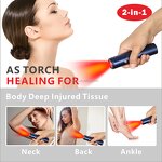 Infrared Light Therapy Wand Manufacturer - 2024 2-in-1 Aluminum for Joint Muscle Knee Blue & Red Pen for Lip Mouth Nose