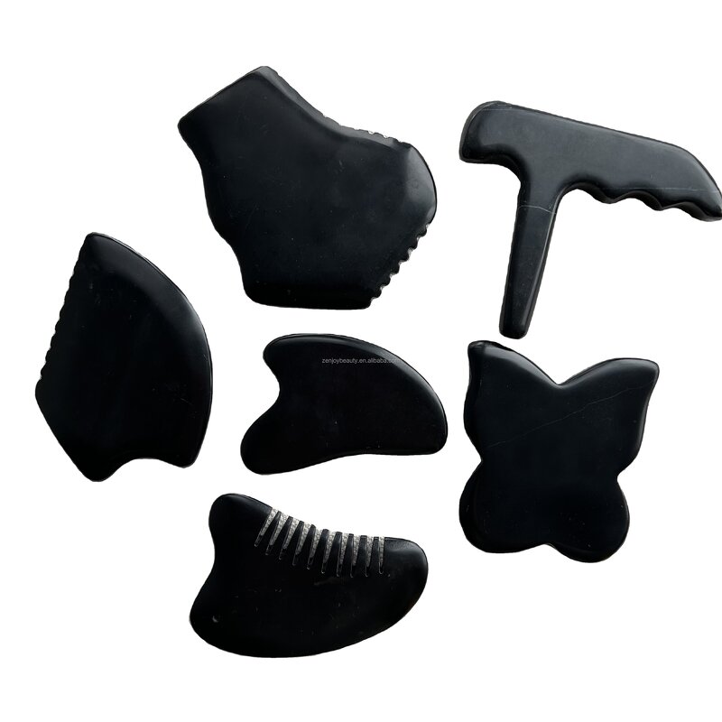 Bian Stone Gua Sha Manufacturer - Zenjoy Custom Black Oval for Face & Body Therapy Commercial & Home Use