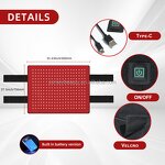 Horseback Red Light Therapy Pad Manufacturer - 2025 Portable Built-In Battery Wrap Belt 660nm 850nm for Pain Relief