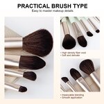Makeup Brush Set Manufacturer - Custom Logo Soft Animal Hair Synthetic Highlight Face Powder Blush Concealer Brushes with PU Bag
