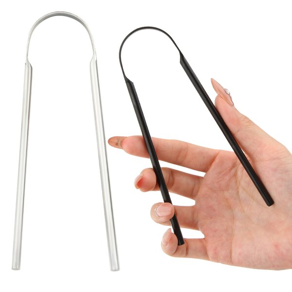 Tongue Scraper Manufacturer - Non Disposable 100% Stainless Steel Reduce Bad Breath Oral Care Tool for Kids Adults