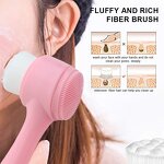 Facial Cleansing Brush Set Manufacturer - Best 2-in-1 Manual Vibrating Silicone and Headband Portable Deep Pore Exfoliating Brush
