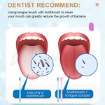 Tongue Scraper Brush Manufacturer - Portable 2 in 1 Silicone Non-Synthetic Oral Hygiene Care Tool Cleaning Tongue Spatula