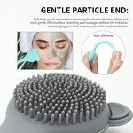 Facial Cleaning Scrubber Manufacturer - Custom Korean Waterproof 2 in 1 Silicone Face Mask Brush Deep Pore Exfoliating Cleaner