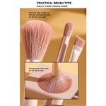 Travel Makeup Brush Set Manufacturer - Hot Selling 5pcs Mini Ultra Soft Synthetic Cosmetic Brushes with Mirror Case