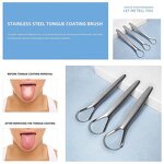 Tongue Cleaner Manufacturer - Factory Wholesale Stainless Steel Reduce Bad Breath Oral Care Tool With Travel Case