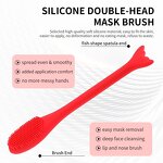 Face Mask Brush Manufacturer - 2 in 1 Double Sided Soft Flexible Silicone Facial Cleaning Massager Cosmetic Exfoliating Tool