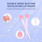 Facial Cleansing Brush Manufacturer - Customized Private Label Double-Sided Silicone Exfoliate Nose Lip Scrub Brushes Tool
