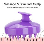 Scalp Massager Comb Manufacturer - Hot Sales Silicone Plastic Handle Handheld Head Shampoo Brush for Hair Growth