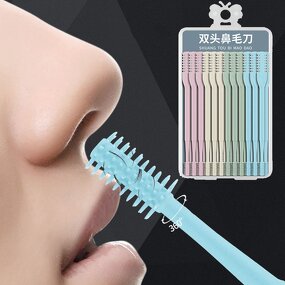 Ear Nose Hair Trimmer Manufacturer - 2 in 1 360 Degree Rotation Shaving Double Sided Comb Nostril Cleaner Portable Nasal Tool