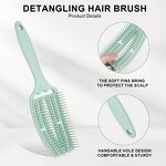 Hair Styling Brush Manufacturer - Personalize Large Curved Fluffy Rib Comb Wet Dry Salon Detangler for Female