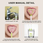 Plastic Tongue Scraper Manufacturer - Wholesale 100% BPA Free Oral Care Hygiene Coating Cleaning Brush Reusable Soft Rubber Tool