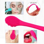 Facial Cleansing Brush Manufacturer - Custom soft handheld Silicone Anti-slip Washing Face Exfoliating Massage Scrubber Pad