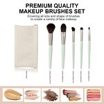 Makeup Brush Set Manufacturer - Custom Logo Soft Animal Hair Synthetic Highlight Face Powder Blush Concealer Brushes with PU Bag