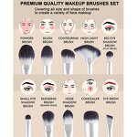 Makeup Brush Set Manufacturer - Custom Logo Professional Synthetic Foundation Powder Concealer Eye Shadows Brushes with Waterproof Bag