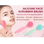 Facial Cleansing Brush Manufacturer - Portable Food Grade Silicone Skin Care Exfoliating Blackhead Soft Bristles Cleanser Brush
