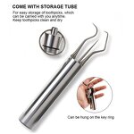 Metal Toothpick Set Manufacturer - Portable Stainless Steel Reusable Waterproof Mini Oral Cleaning Teeth Care Mouth Cleaner Tool