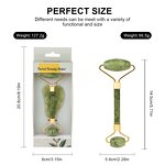 Jade Roller Gua Sha Set Manufacturer - Custom Logo 100% Natural Jade Stone Face Massage Roller for Skin Lifting